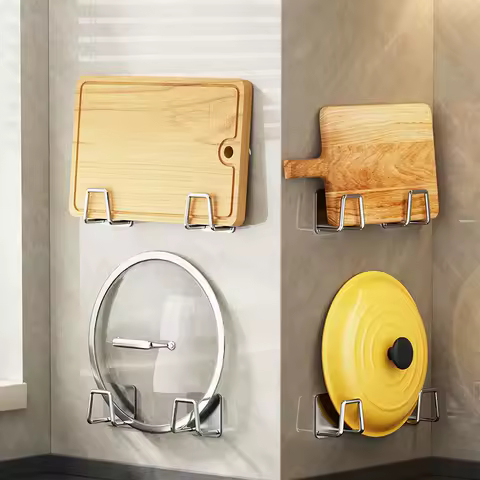 Suporte de Parede para Tampas e Panelas
